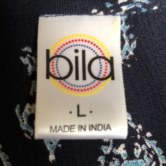 Billa Navy Blue Bohemian Crochet Lace Print Maxi Dress Large - Picture 4 of 7